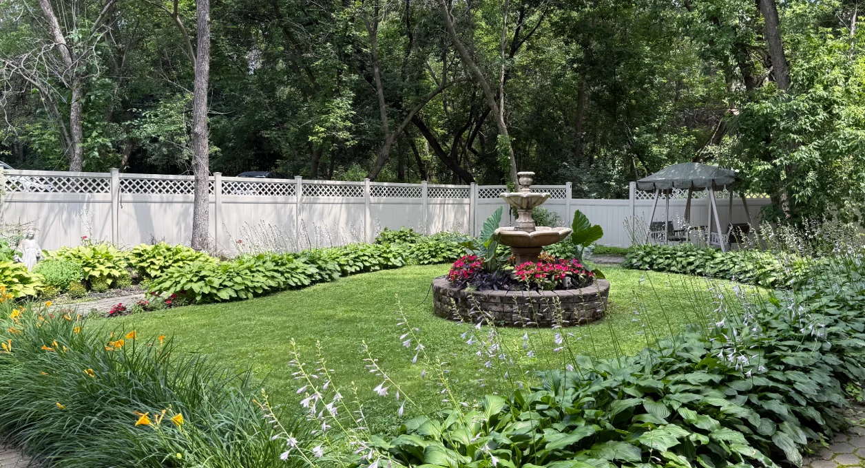 The garden fountain at Sursum Corda