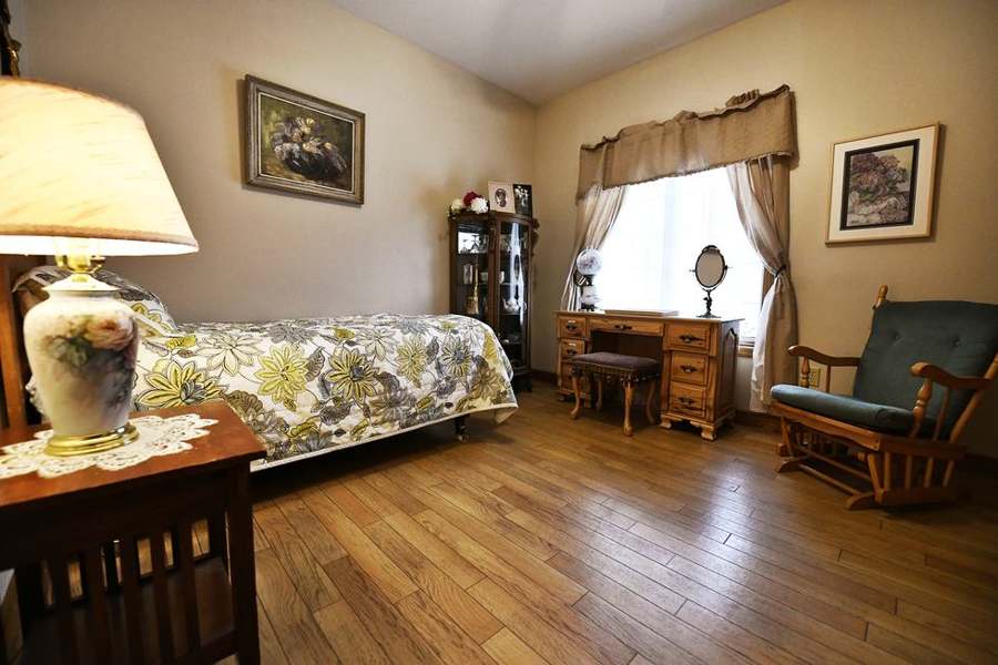 A resident’s bedroom